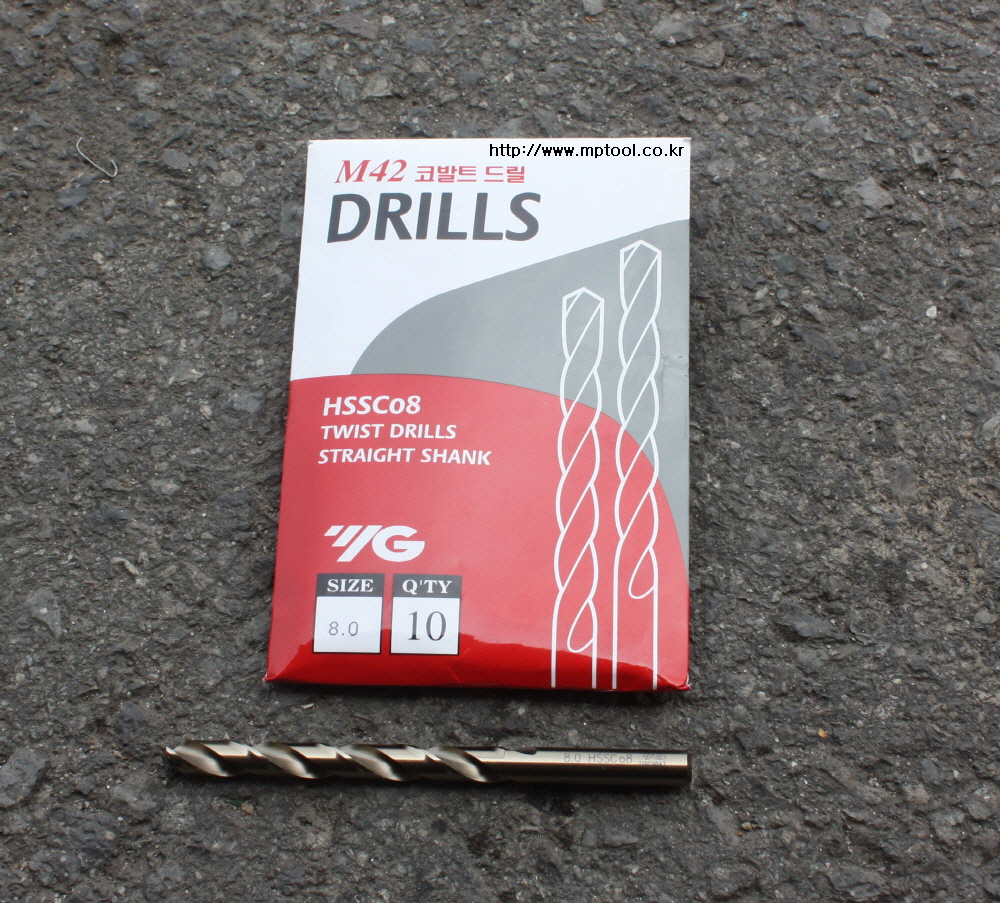 스텐기리 YG-1 4.0mm~5.9mm규격선택(10개당금액) M42코발트드릴HSSCO8트위스트드릴