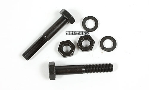 자동차캠바볼트 M10X50mm 볼트+너트+스프링와샤 (봉50개씩) 머리17mm
