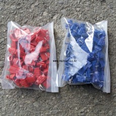 스카치락 大 적색,청색 1봉 50개씩 전기단자배선정리