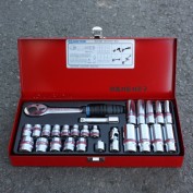 킹토니 3027SR 핸드소켓세트 3/8인치 inch 숏6각,롱12각 26본조(1/4