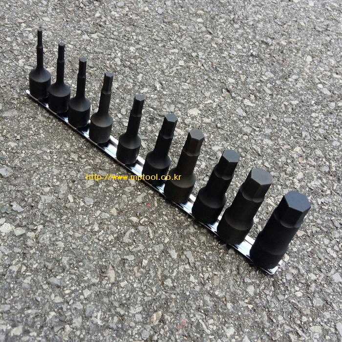 코겐 육각비트소켓세트 RS4012M 10본조(4~19mm) 헥스알복스알 1/2인치 KOKEN