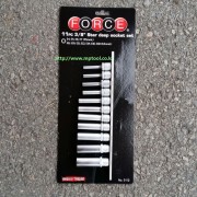 FORCE 롱별소켓(E)세트 3/8인치 3112 11본조(E4~E18) 육각별복스알암컷