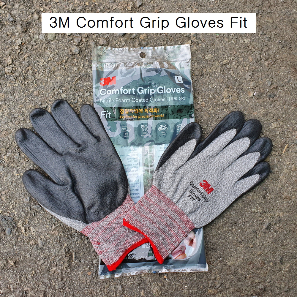 3M 작업장갑 Comfort Grip Gloves Fit 컴포트그립피트 니트릴폼코팅장갑